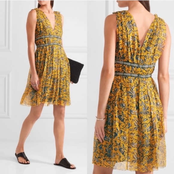 Isabel Marant Dresses & Skirts - Isabel Marant Etoile Balkan Floral Silk Dress